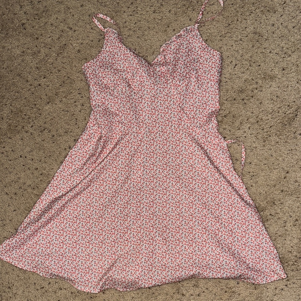Floral Pink Sleeveless Dress